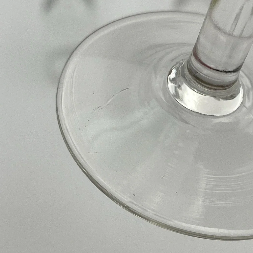 Vintage Hand Blown Cordial Glasses Pressed Stem Clear‎ Glass 4